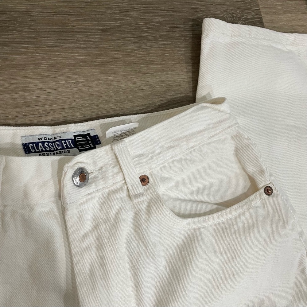 Vintage Gap white denim jeans, 8